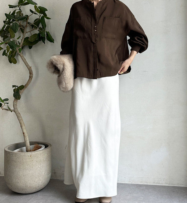  「【新色追加】リブブルゾン風シャツ」|シャツ・ブラウス|