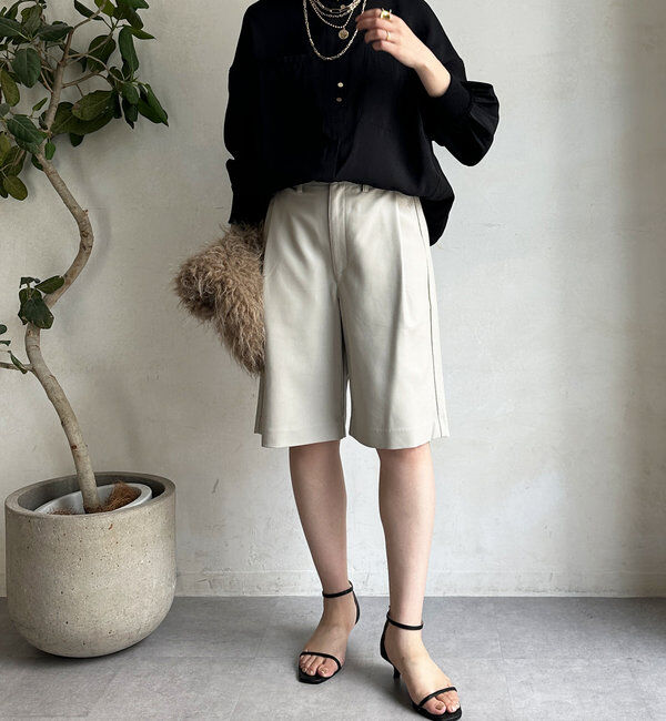  「【新色追加】リブブルゾン風シャツ」|シャツ・ブラウス|