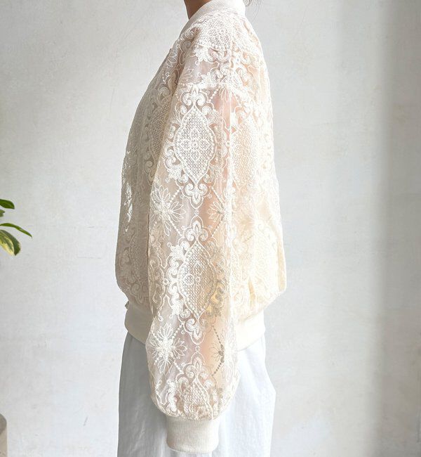  「【WEB限定】チュールレースブルゾン」|ブルゾン・スタジャン|