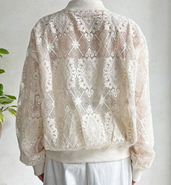  「【WEB限定】チュールレースブルゾン」|ブルゾン・スタジャン|