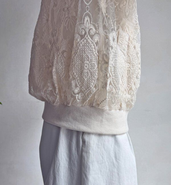  「【WEB限定】チュールレースブルゾン」|ブルゾン・スタジャン|