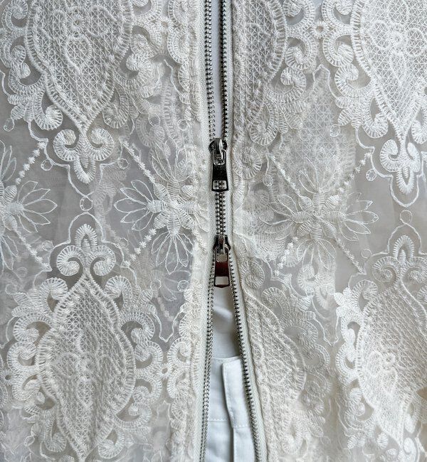  「【WEB限定】チュールレースブルゾン」|ブルゾン・スタジャン|