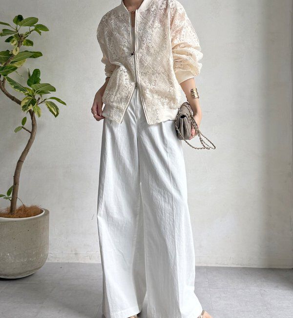  「【WEB限定】チュールレースブルゾン」|ブルゾン・スタジャン|