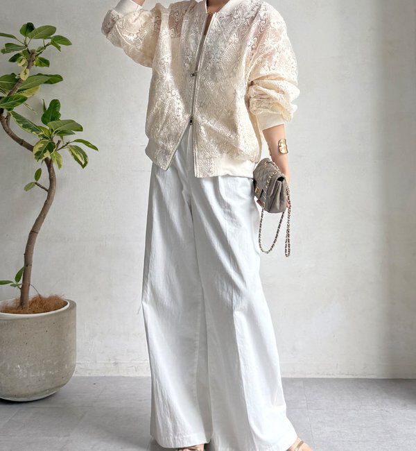  「【WEB限定】チュールレースブルゾン」|ブルゾン・スタジャン|