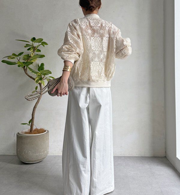  「【WEB限定】チュールレースブルゾン」|ブルゾン・スタジャン|