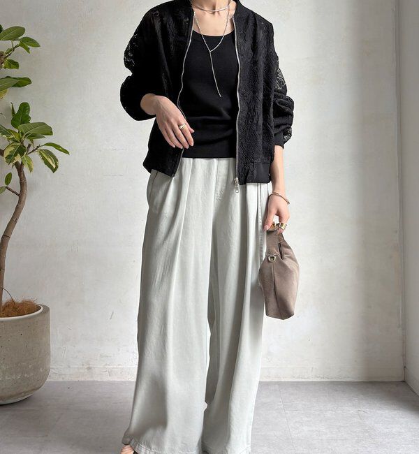  「【WEB限定】チュールレースブルゾン」|ブルゾン・スタジャン|