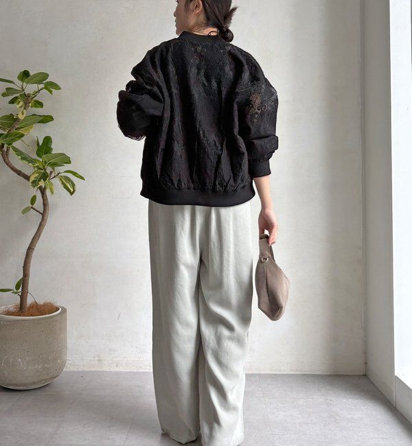  「【WEB限定】チュールレースブルゾン」|ブルゾン・スタジャン|