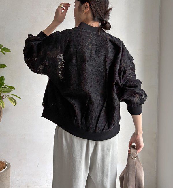  「【WEB限定】チュールレースブルゾン」|ブルゾン・スタジャン|