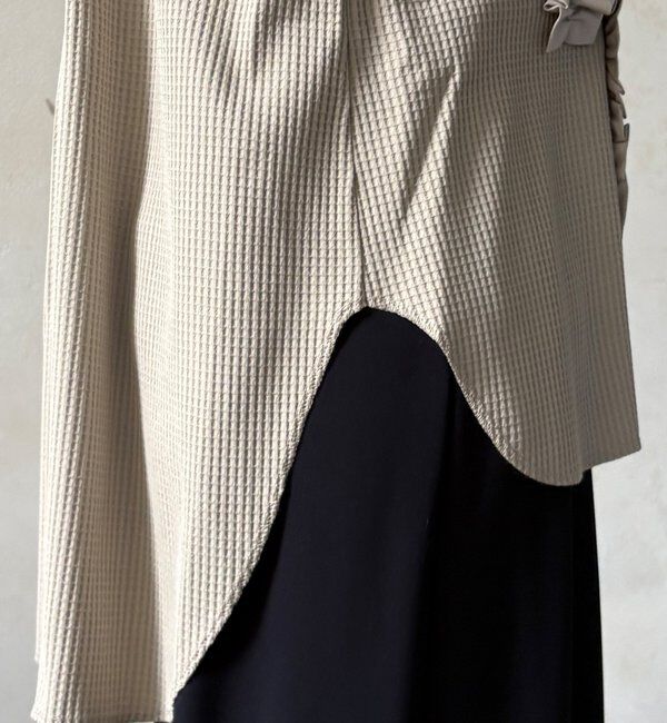  「【WEB/セットアップ可能】ランダムフリルワッフルトップス」|Tシャツ・カットソー|