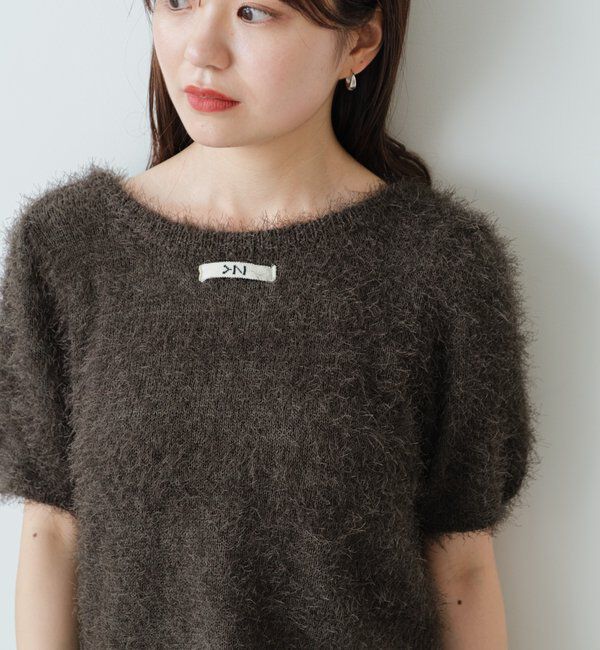  「【新色追加/セットアップ対応/前後2WAY】シャギー半袖カーディガン」|カーディガン|