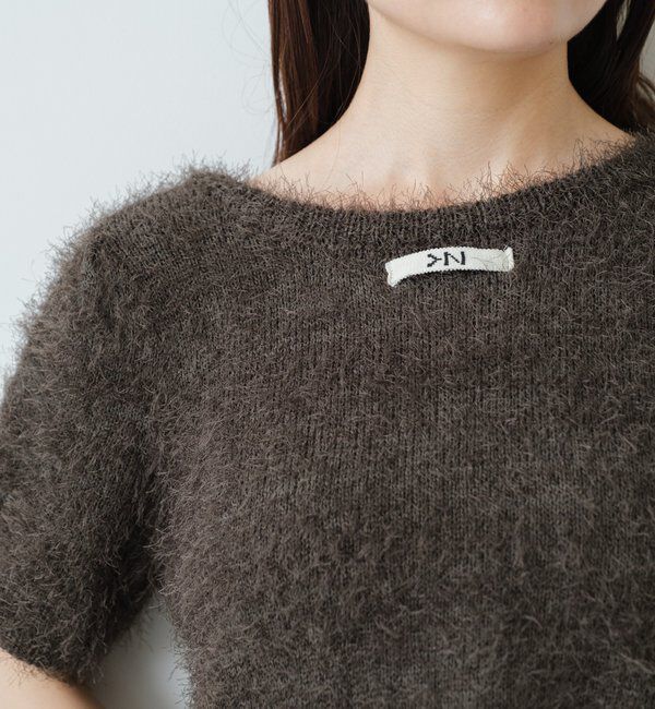  「【新色追加/セットアップ対応/前後2WAY】シャギー半袖カーディガン」|カーディガン|