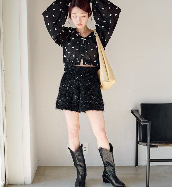  「【4色展開】フラワーステッチブラウス」|シャツ・ブラウス|