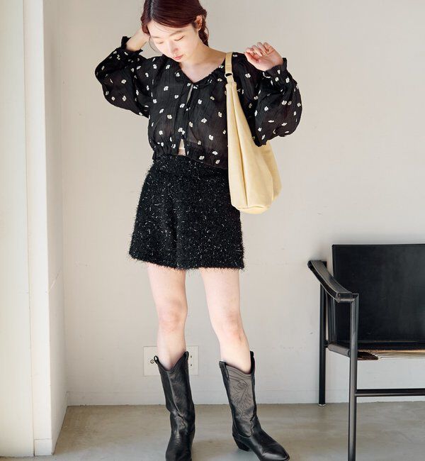  「【4色展開】フラワーステッチブラウス」|シャツ・ブラウス|