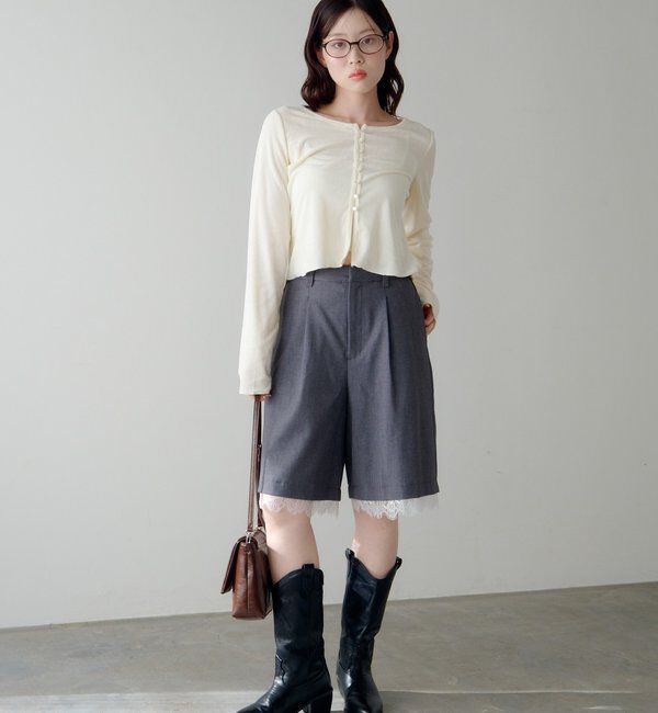  「カットベロアボタンカーディガン」|Tシャツ・カットソー|