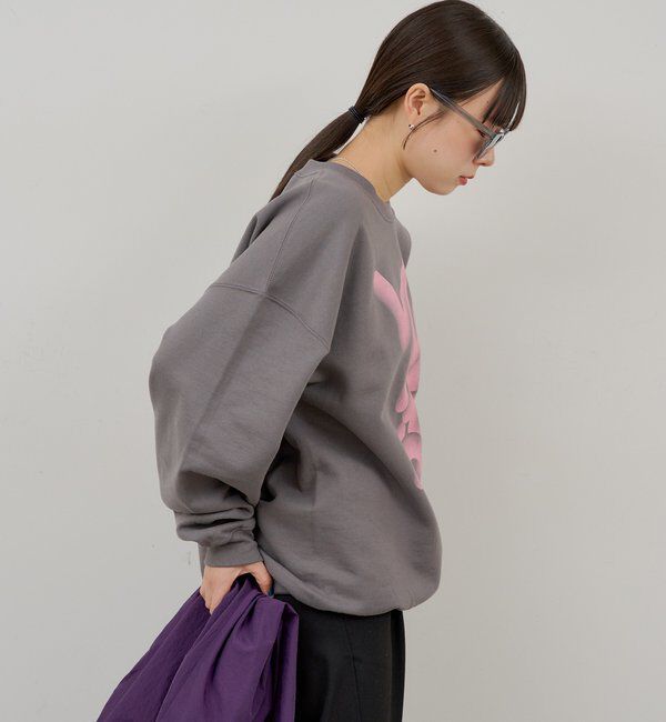  「【WHIMSIC】フローイング ロゴ シルクスクリーン スウェットプルオーバー」|Tシャツ・カットソー|