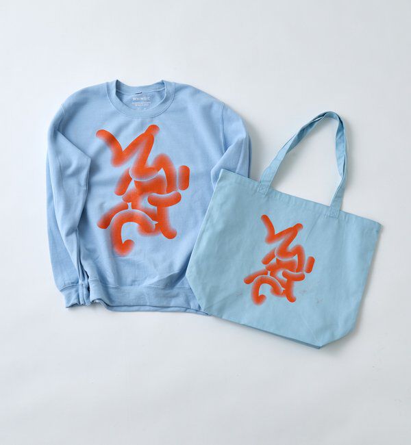  「【WHIMSIC】フローイング ロゴ シルクスクリーン スウェットプルオーバー」|Tシャツ・カットソー|