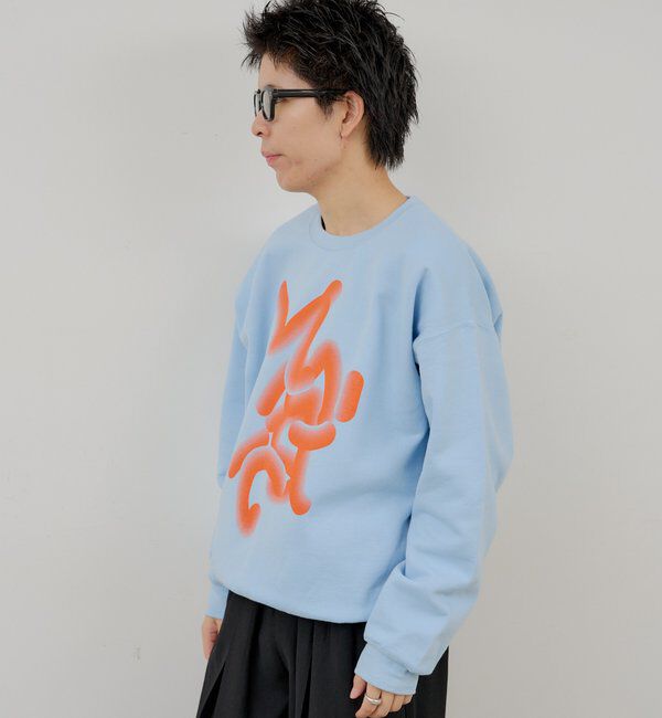  「【WHIMSIC】フローイング ロゴ シルクスクリーン スウェットプルオーバー」|Tシャツ・カットソー|