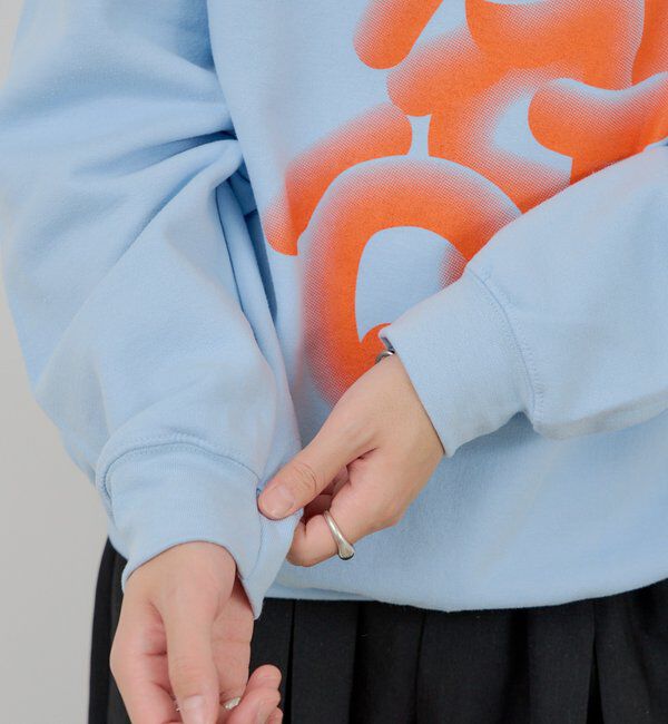  「【WHIMSIC】フローイング ロゴ シルクスクリーン スウェットプルオーバー」|Tシャツ・カットソー|