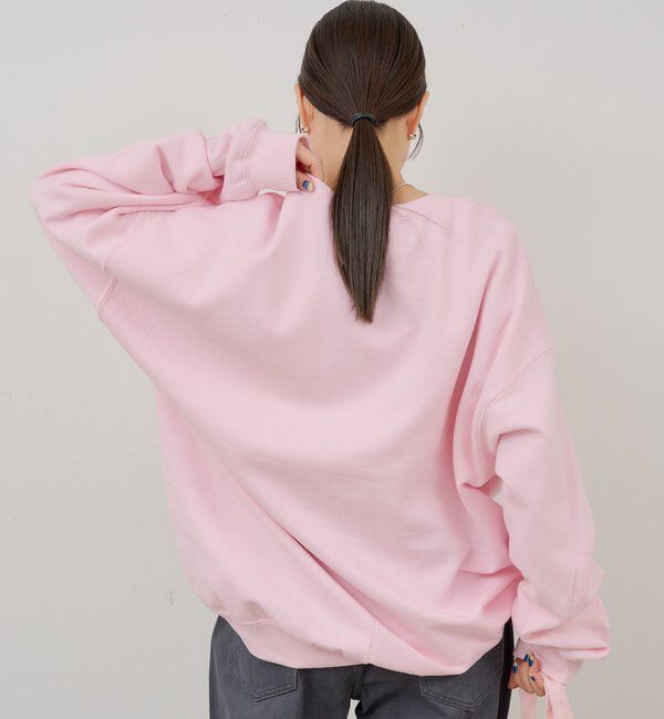  「【WHIMSIC】フローイング ロゴ シルクスクリーン スウェットプルオーバー」|Tシャツ・カットソー|