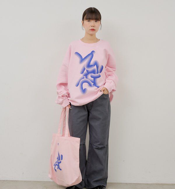  「【WHIMSIC】フローイング ロゴ シルクスクリーン スウェットプルオーバー」|Tシャツ・カットソー|