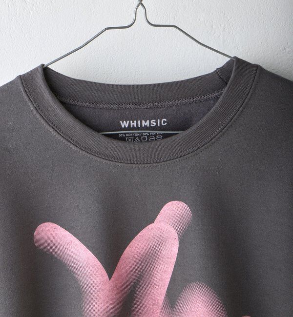  「【WHIMSIC】フローイング ロゴ シルクスクリーン スウェットプルオーバー」|Tシャツ・カットソー|