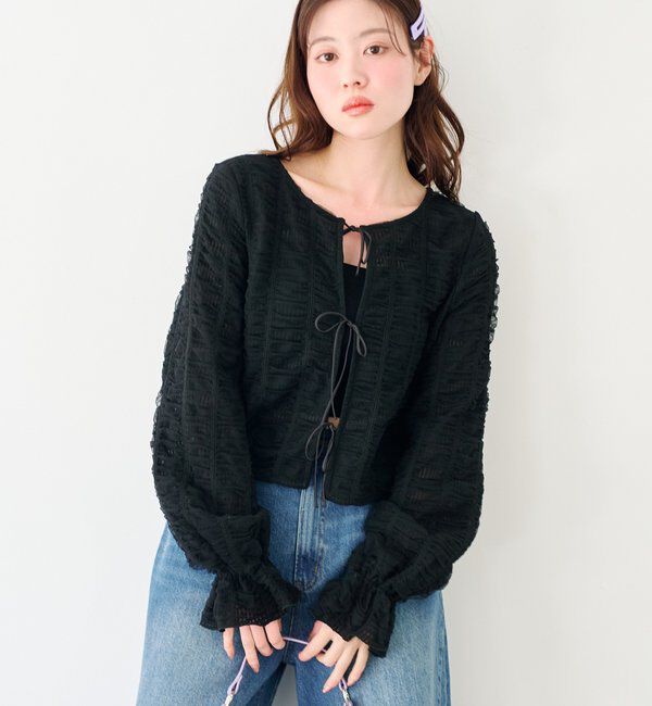  「チュールリボンブラウス」|シャツ・ブラウス|