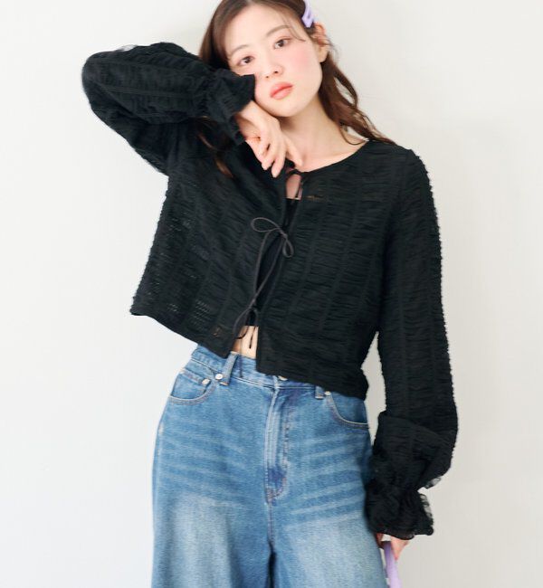  「チュールリボンブラウス」|シャツ・ブラウス|