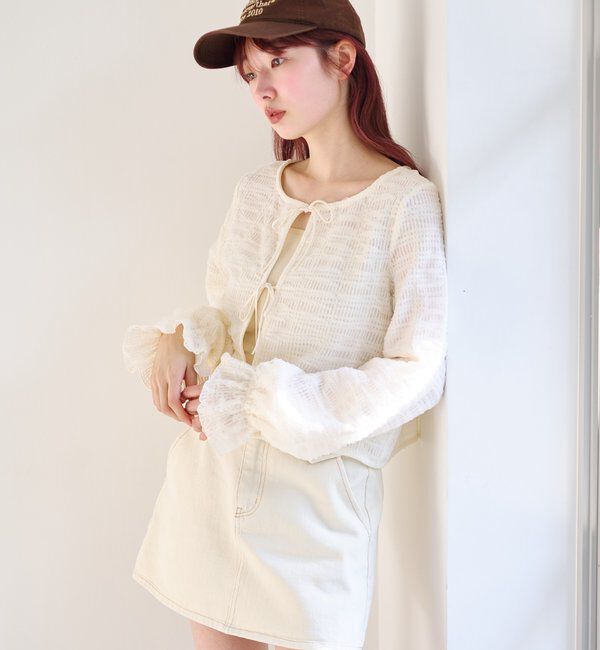  「チュールリボンブラウス」|シャツ・ブラウス|