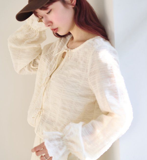  「チュールリボンブラウス」|シャツ・ブラウス|