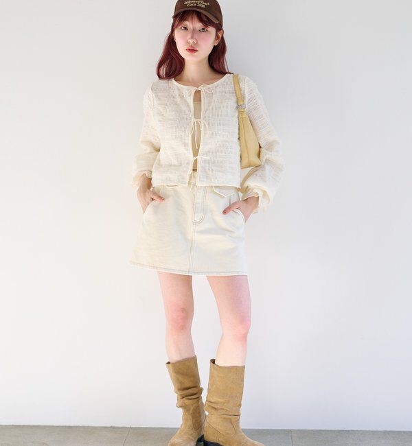  「チュールリボンブラウス」|シャツ・ブラウス|