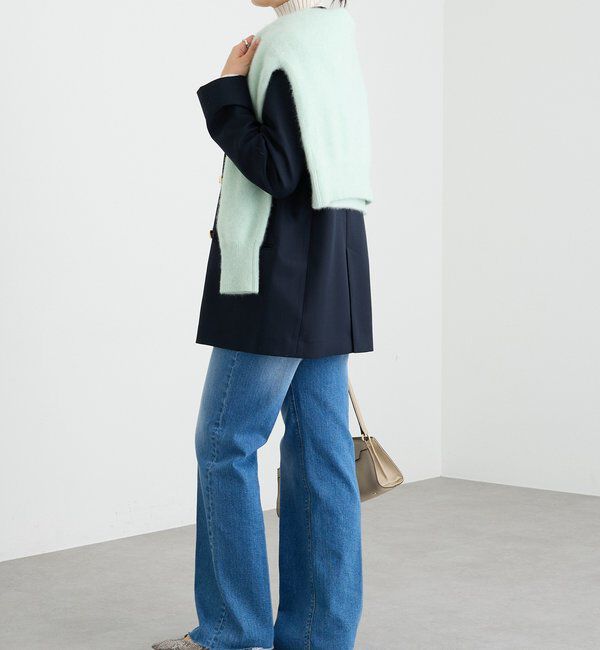  「【軽い着心地】ピーチツイルピークドラペルジャケット」|テーラードジャケット|