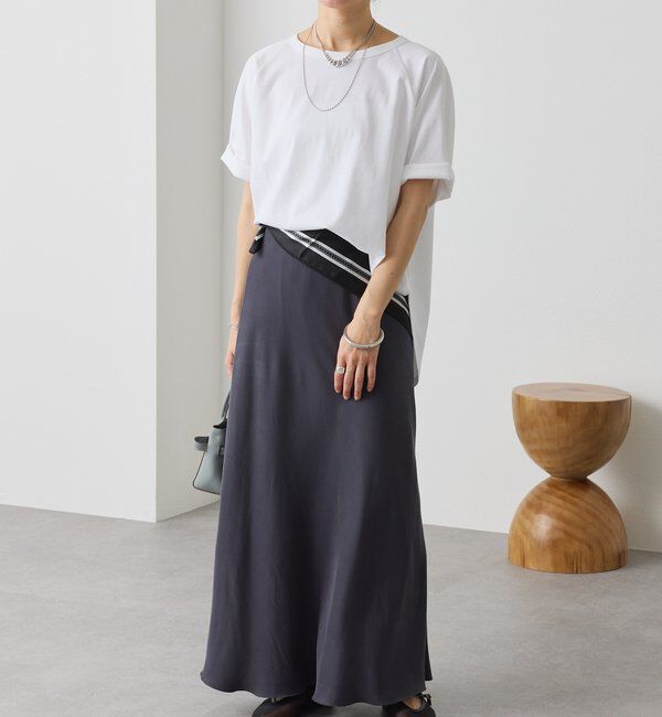  「【上品な揺れ感】キュプラ混バイアススカート」|スカート|