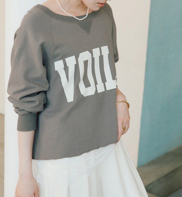  「【Yossshiiii企画】ワイドロゴカットオフスエット」|Tシャツ・カットソー|モカ