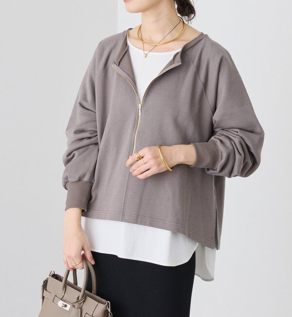  「【新色追加/抜け感◎】ハーフZIPスウェット」|Tシャツ・カットソー|