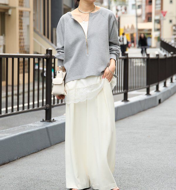  「【新色追加/抜け感◎】ハーフZIPスウェット」|Tシャツ・カットソー|