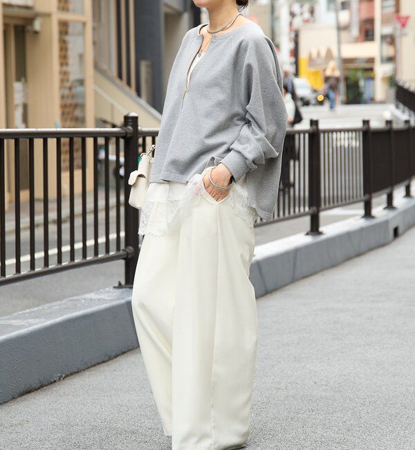  「【新色追加/抜け感◎】ハーフZIPスウェット」|Tシャツ・カットソー|