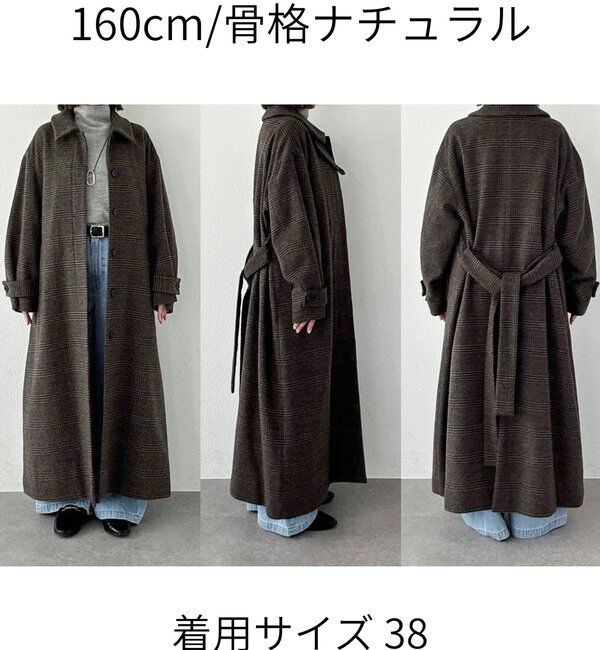  「【インフルエンサーSHIHO企画】チェックステンカラーコート」|その他|