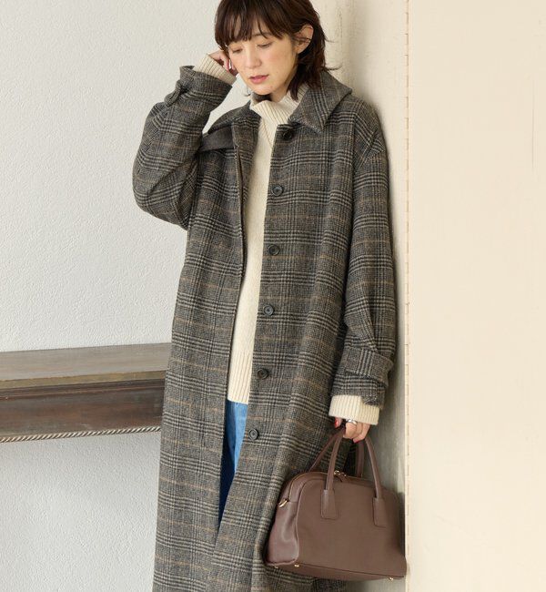  「【インフルエンサーSHIHO企画】チェックステンカラーコート」|その他|