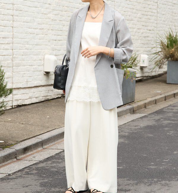  「【新色追加/鮮度抜群】レーストリムキャミソール」|シャツ・ブラウス|