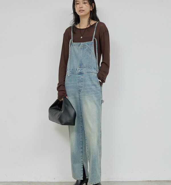  「【サイズ展開あり/長さ調整可能】デニムサロペット」|チノ|