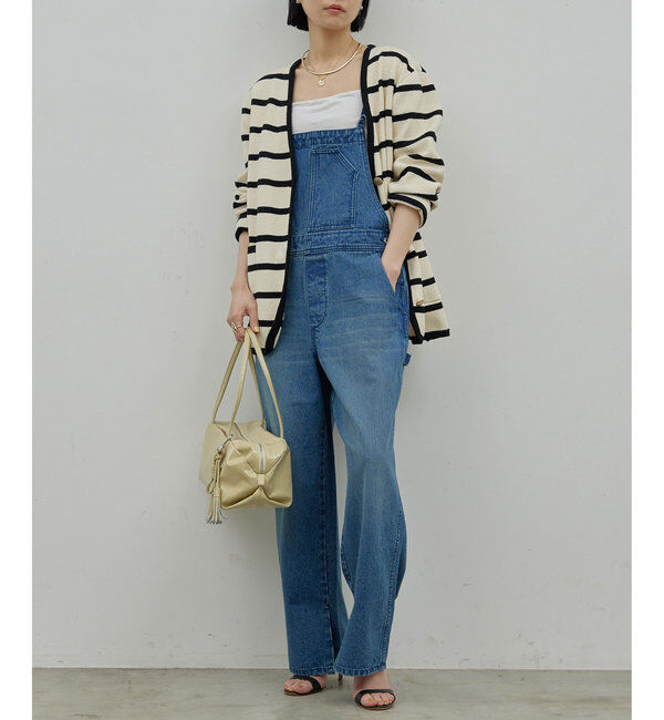  「【サイズ展開あり/長さ調整可能】デニムサロペット」|チノ|ネイビー