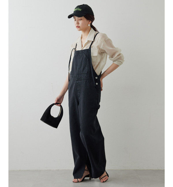 「【サイズ展開あり/長さ調整可能】デニムサロペット」|チノ|