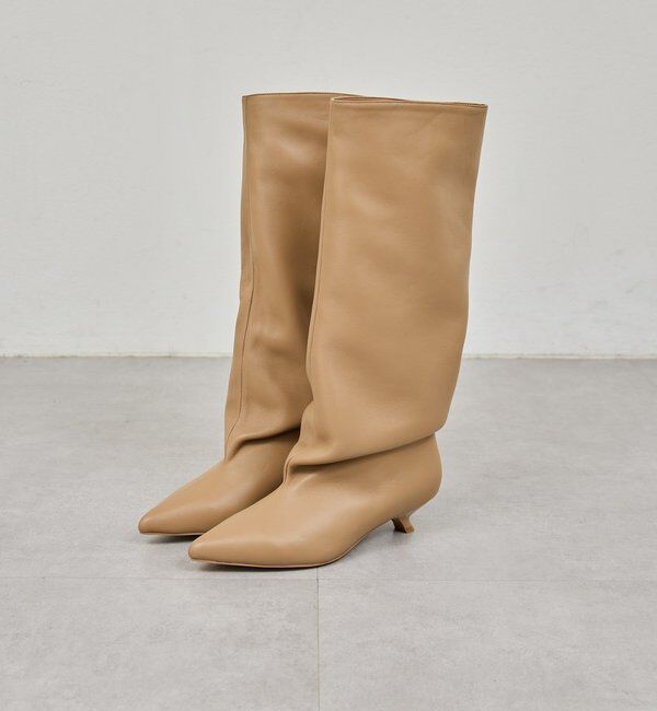  「【2.718】ドレープロングブーツ」|ロングブーツ|
