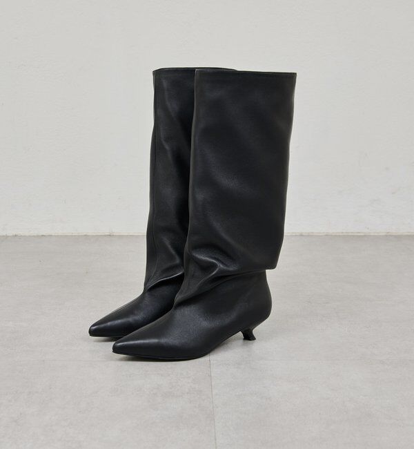  「【2.718】ドレープロングブーツ」|ロングブーツ|