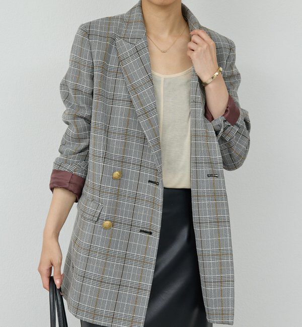  「ピークドラペルジャケット」|テーラードジャケット|グレー