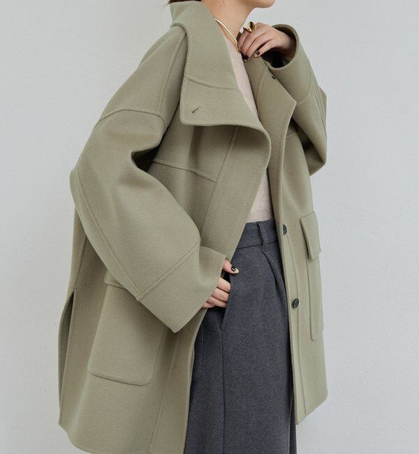  「【HERITANOVUM】スタンドカラーリバーコート」|その他|