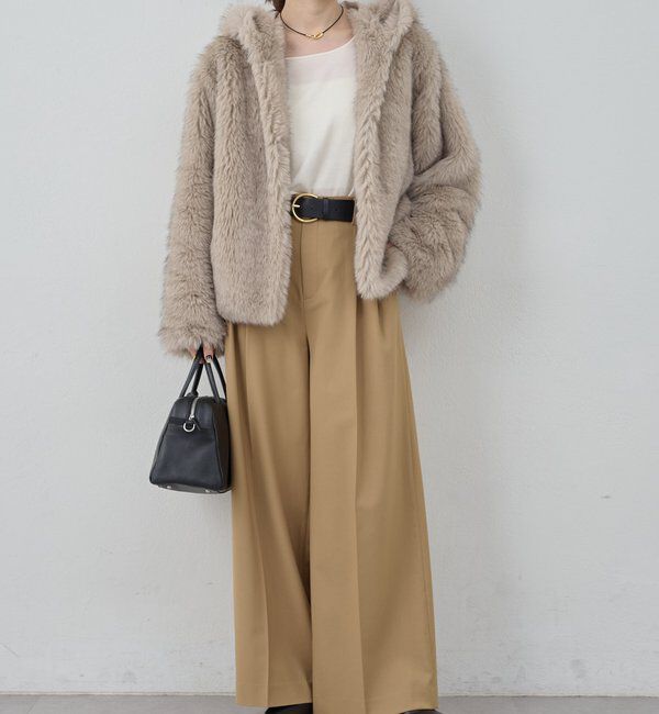  「エコファーフーディーブルゾン」|ブルゾン・スタジャン|