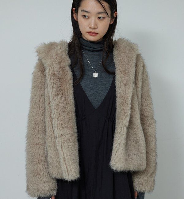  「エコファーフーディーブルゾン」|ブルゾン・スタジャン|