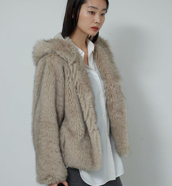  「エコファーフーディーブルゾン」|ブルゾン・スタジャン|