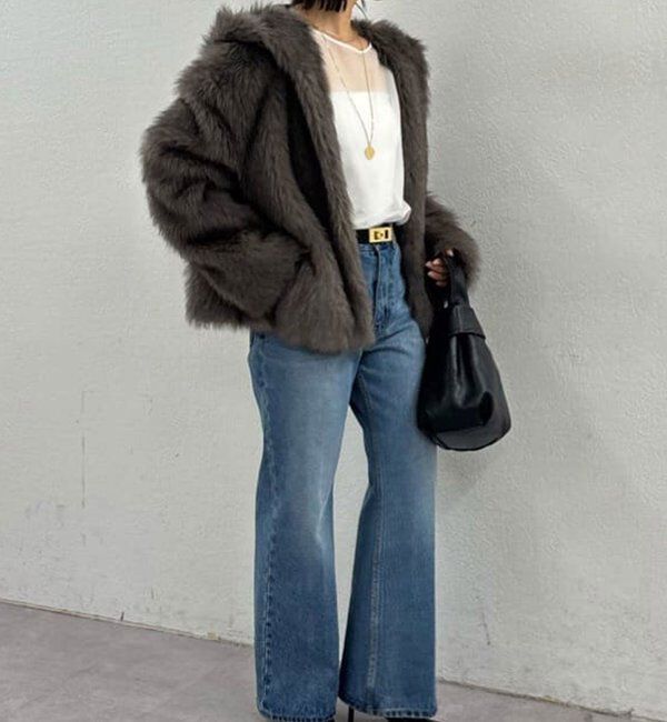  「エコファーフーディーブルゾン」|ブルゾン・スタジャン|